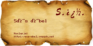 Sós Ábel névjegykártya